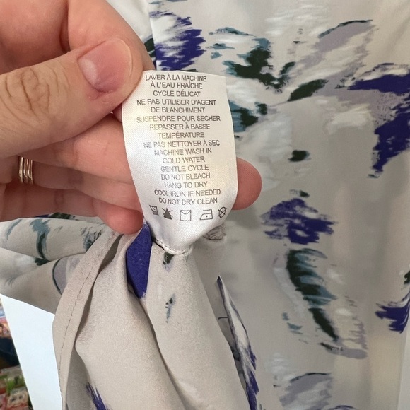 DALIA 1x Grey and Purple Floral Sleeveless Tank Blouse - Picture 11 of 12